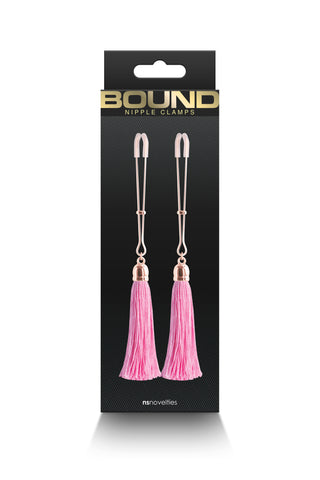 Bound Nipple Clamps With Tassels pink box