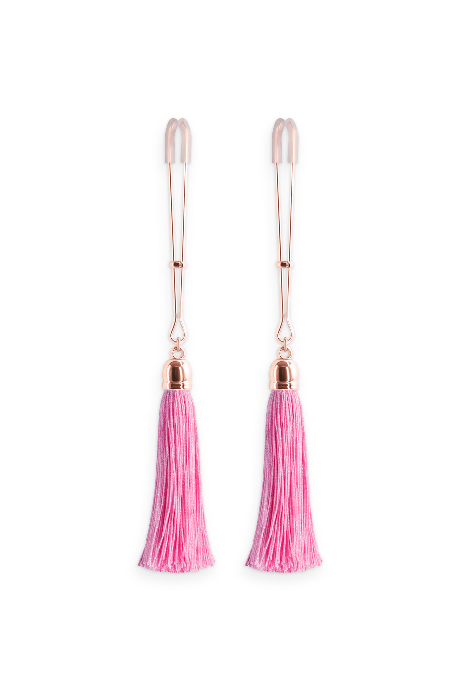 Bound Nipple Clamps With Tassels pink