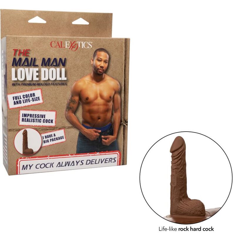 California Exotics - The Mail Man Love Doll box with dildo