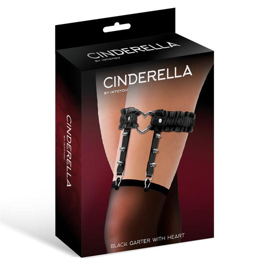 Cinderella Garter With Heart And Ruffles black box