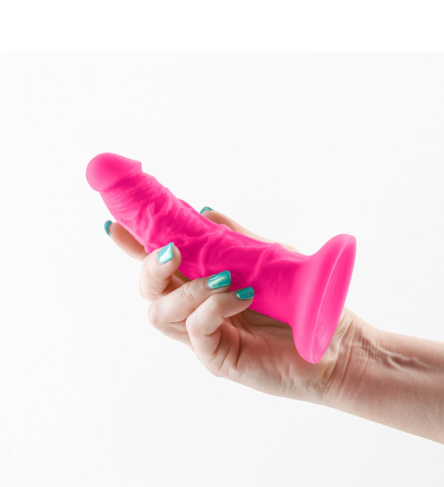 Colours Pleasures Thin 5 Inch Dildo in hand