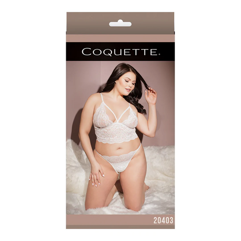 Coquette Bralette And Crotchless Panty Set box