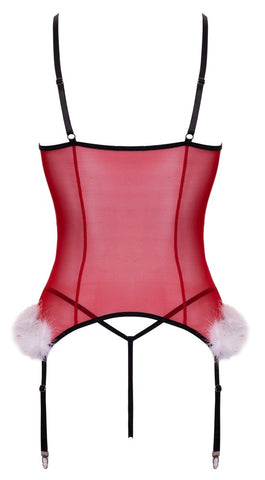 Cottelli Christmas Basque Set back
