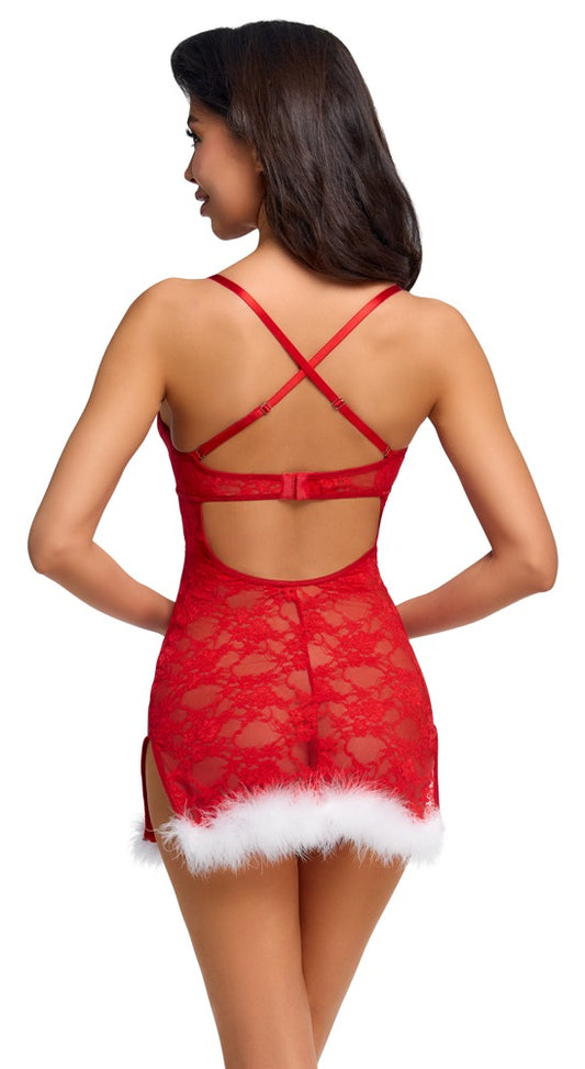 Cottelli Christmas Chemise model back