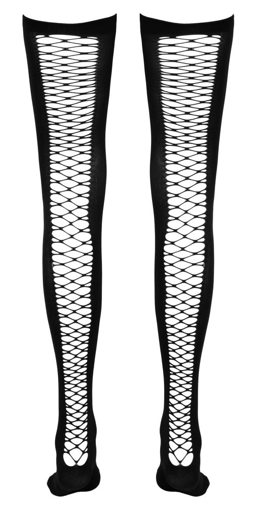 Cottelli Hold Up Stockings With Net Insert back