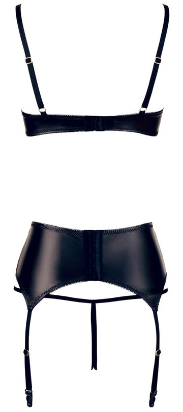Cottelli Shelf Bra And Suspender Set back