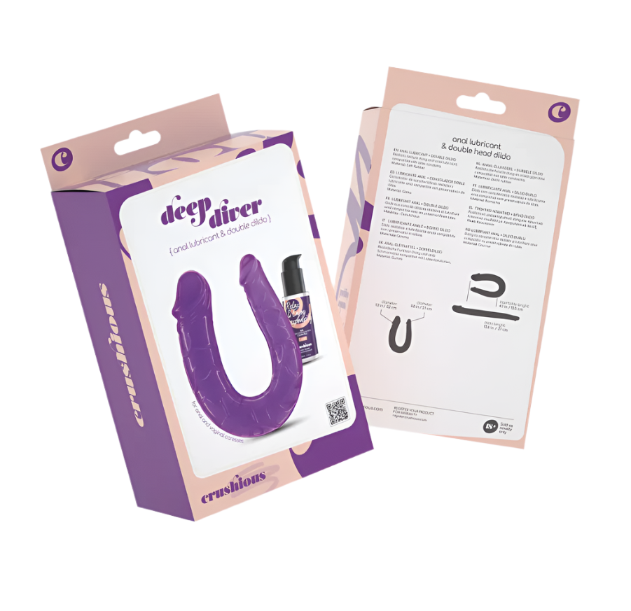 Crushious Deep Diver - Double Dildo With Anal Lubricant box