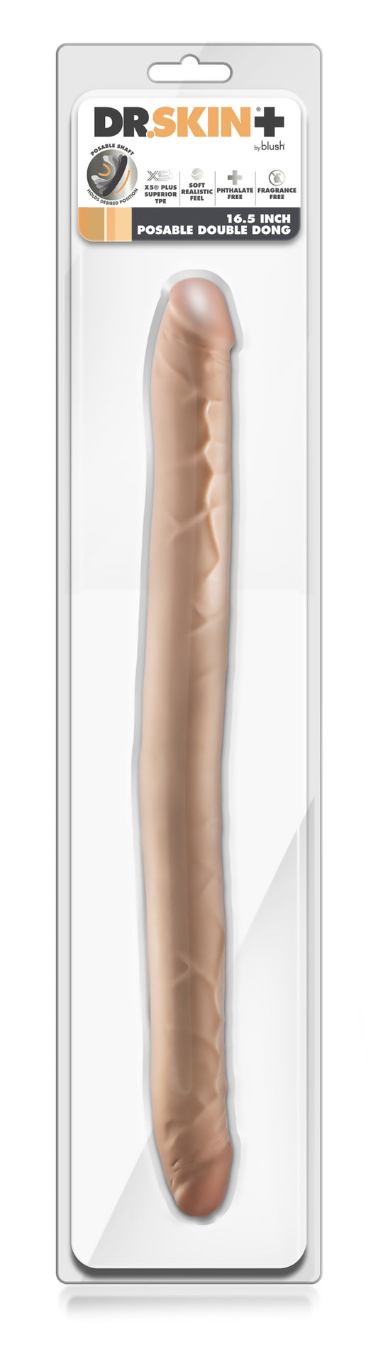 Dr Skin 16.5 Inch Posable Double Dong packaging