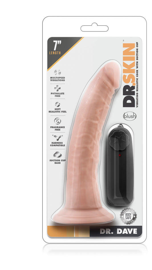 Dr Skin Dr Dave 7 Inch Vibrating Dildo packaging