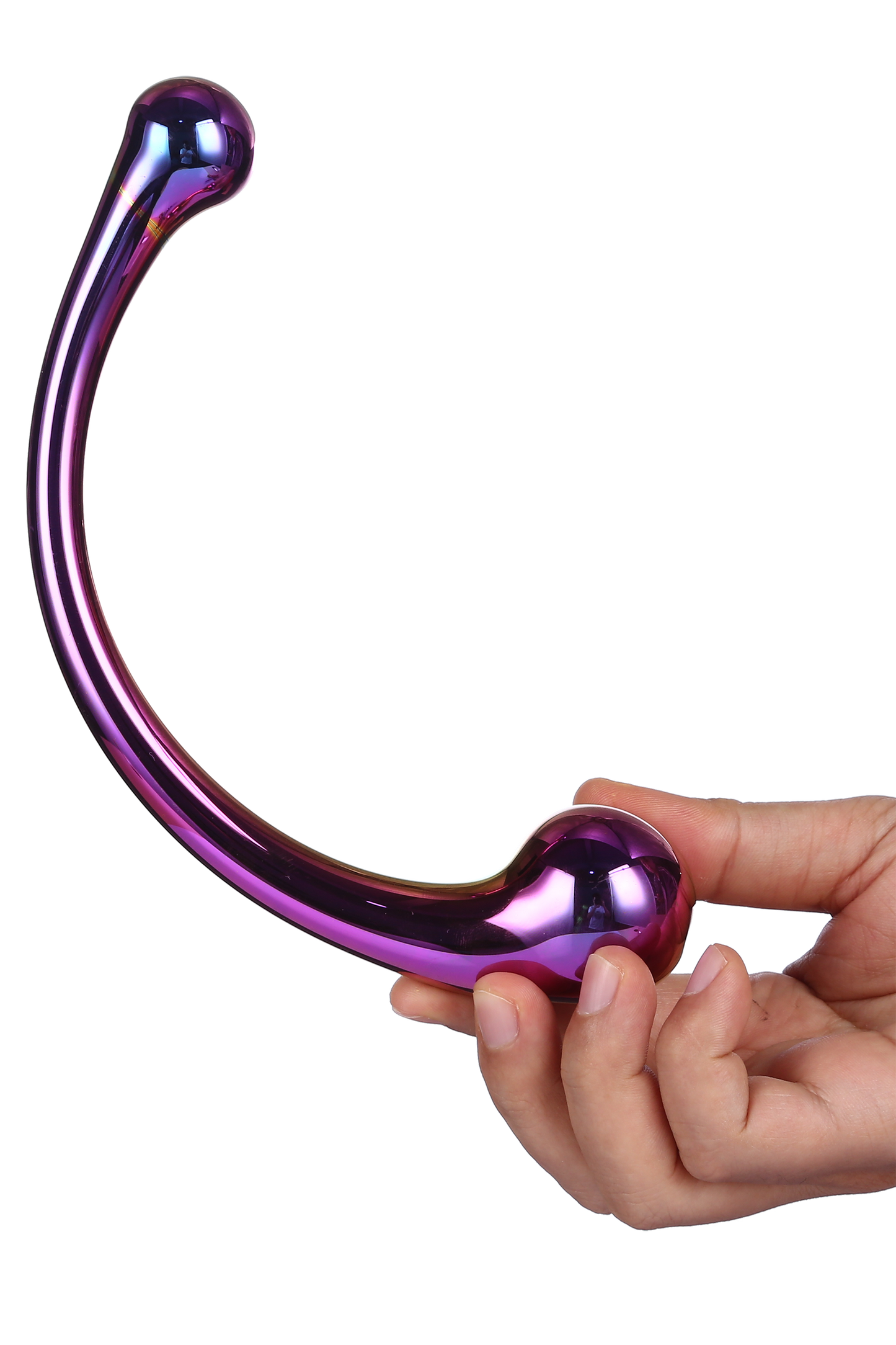 Dream Toys Glamour Big Curved Glass Wand in hand