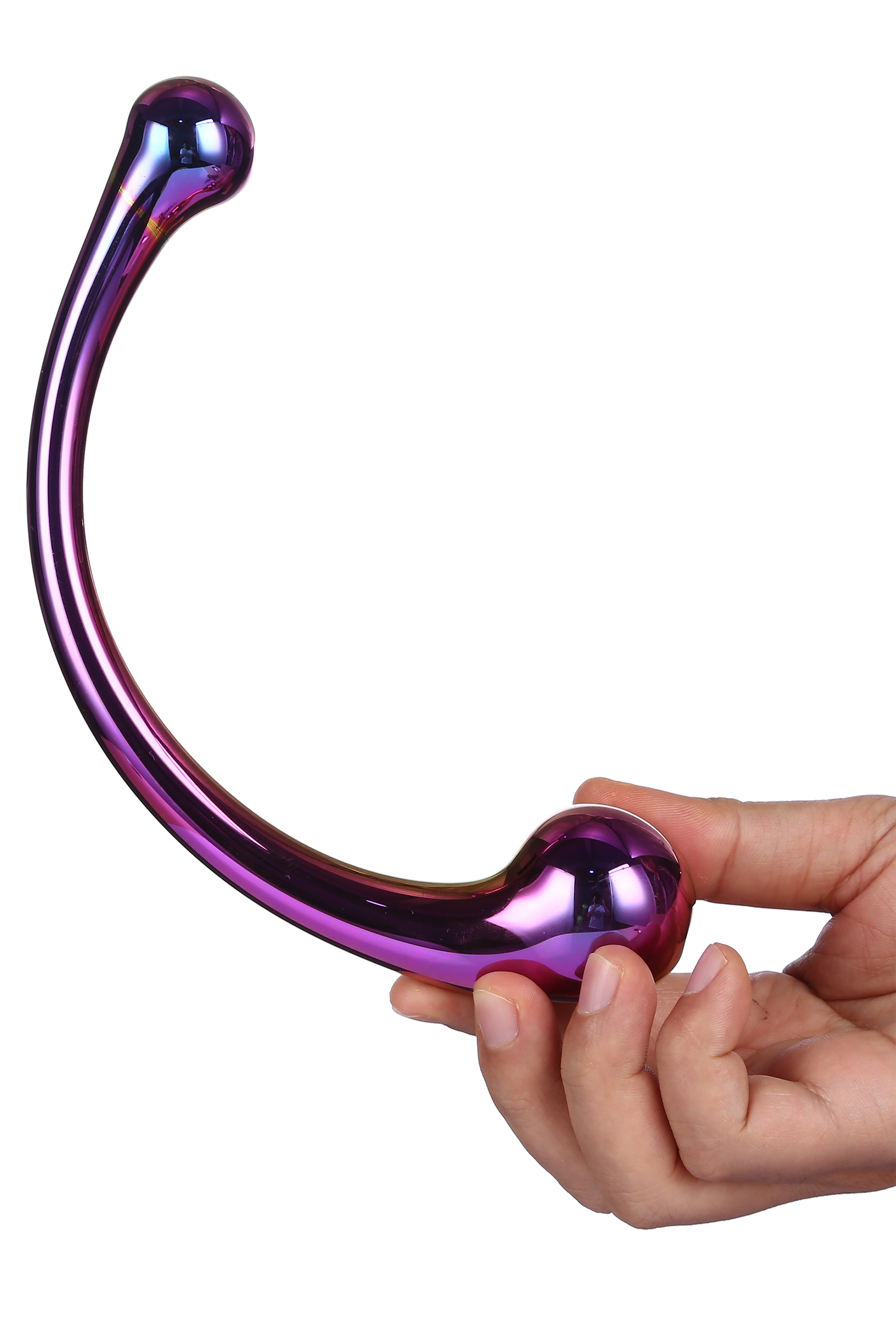 Dream Toys Glamour Big Curved Glass Wand in hand