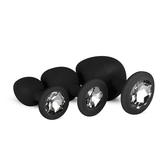 Easytoys Silicone Buttplug Set gem ends