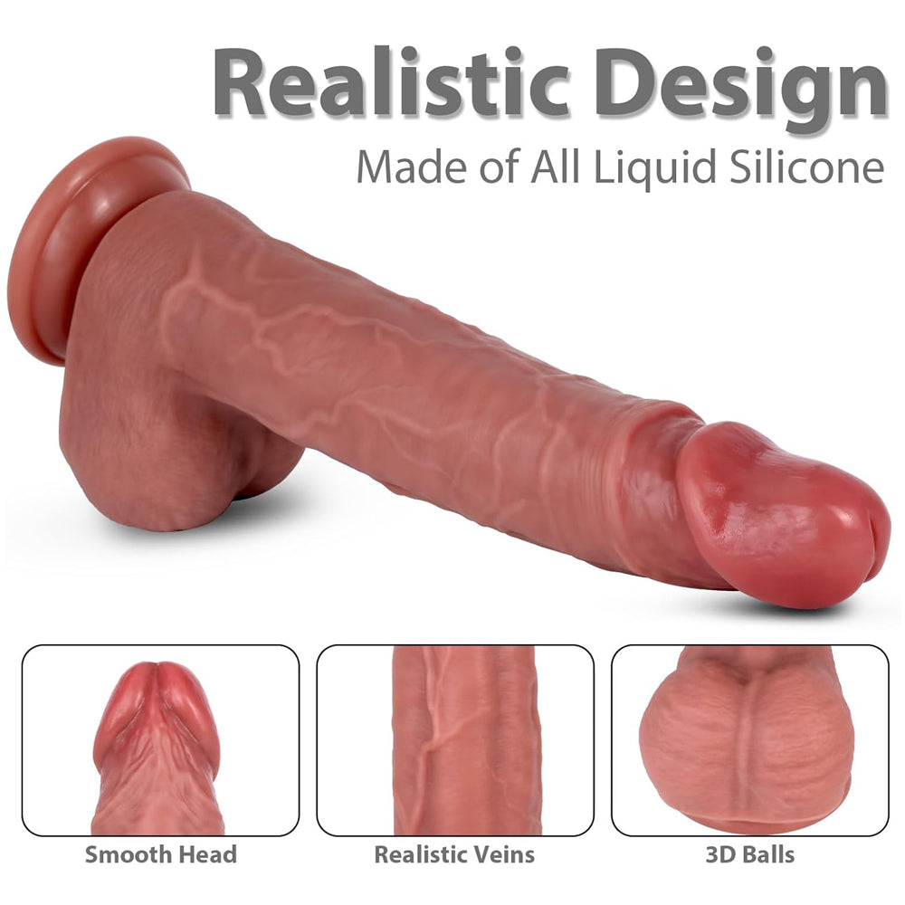 Loveangels Natural Curve XL 9.1" Silicone Dildo