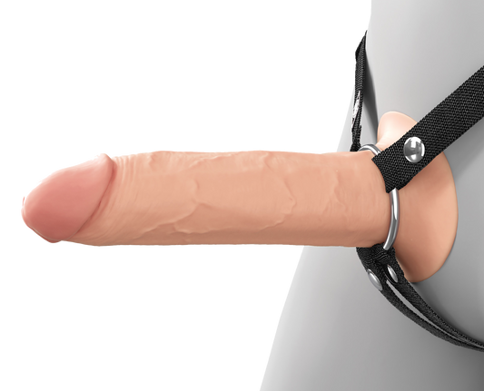 Fantasy X-tension Elite Dual Density 8 Inch Hollow Strap On