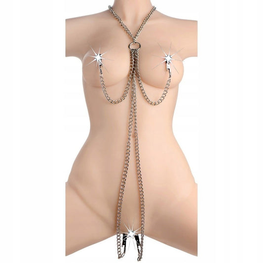 Fetish Collection Bridle With Clamps in use