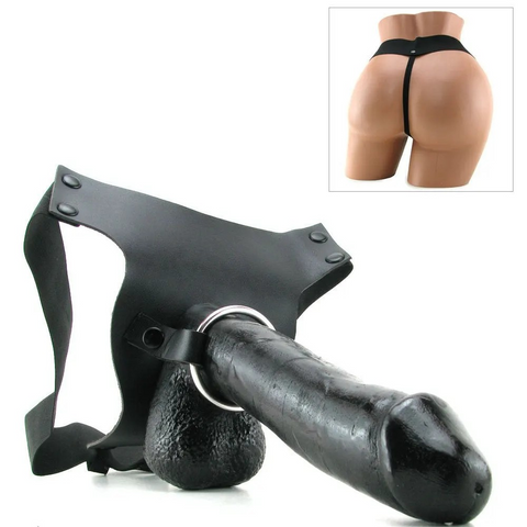 Fetish Fantasy Series Big Daddy Hollow Strap-On back and front