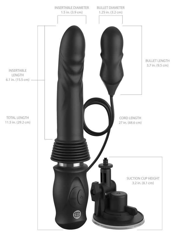 Fetish Fantasy Series Ultimate Silicone Thruster measurements