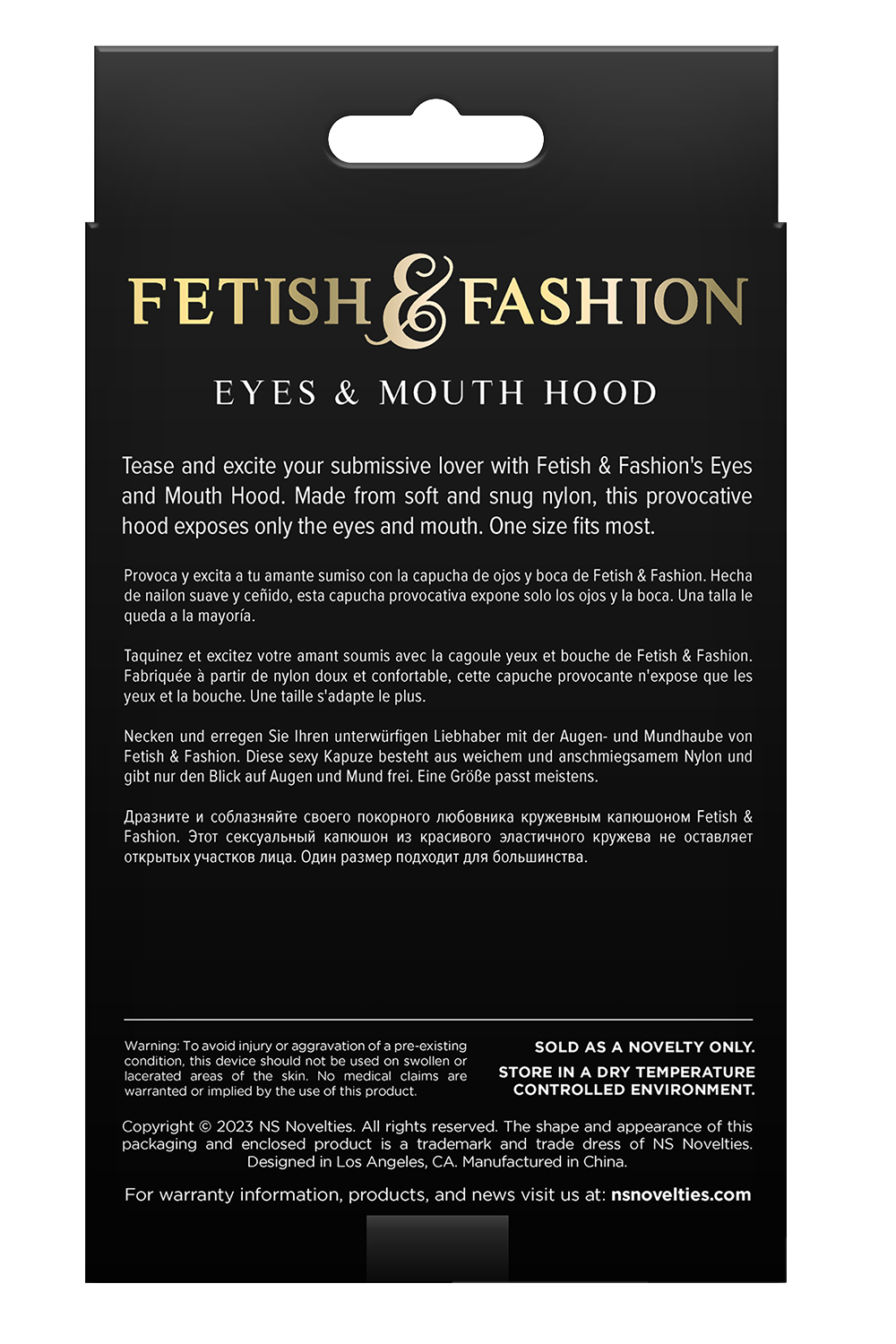 Fetish & Fashion White Hood box back