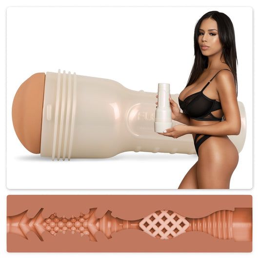 Fleshlight Autumn Falls Cream with model and texture