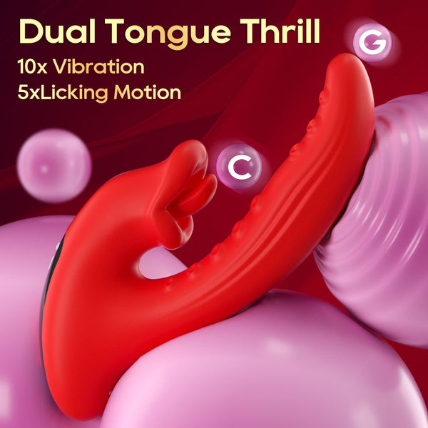 Loveangels Oral Curve Tongue-Licking Silicone Vibrator