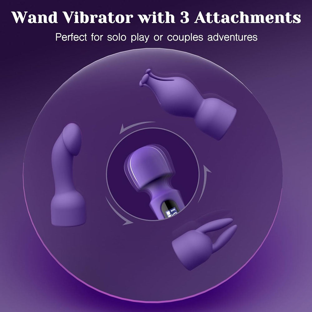 Loveangels Purple Wand With 3 Attachments