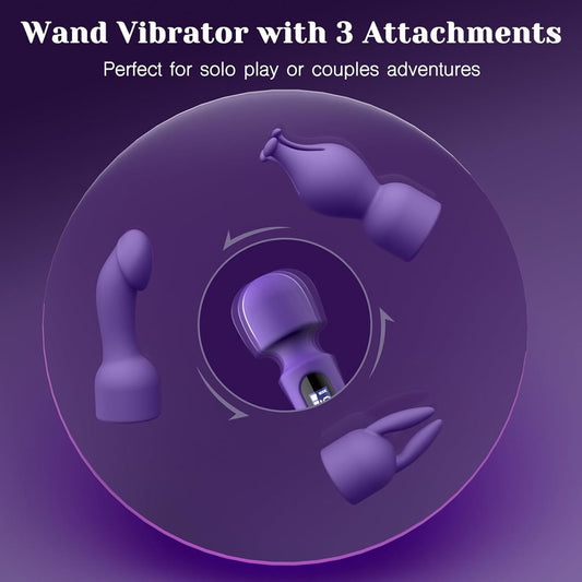 Loveangels Purple Wand With 3 Attachments