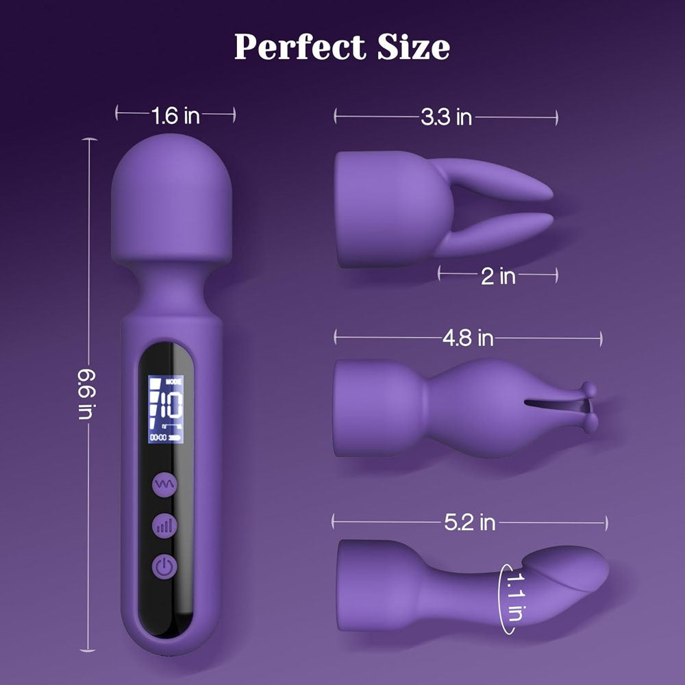 Loveangels Purple Wand With 3 Attachments