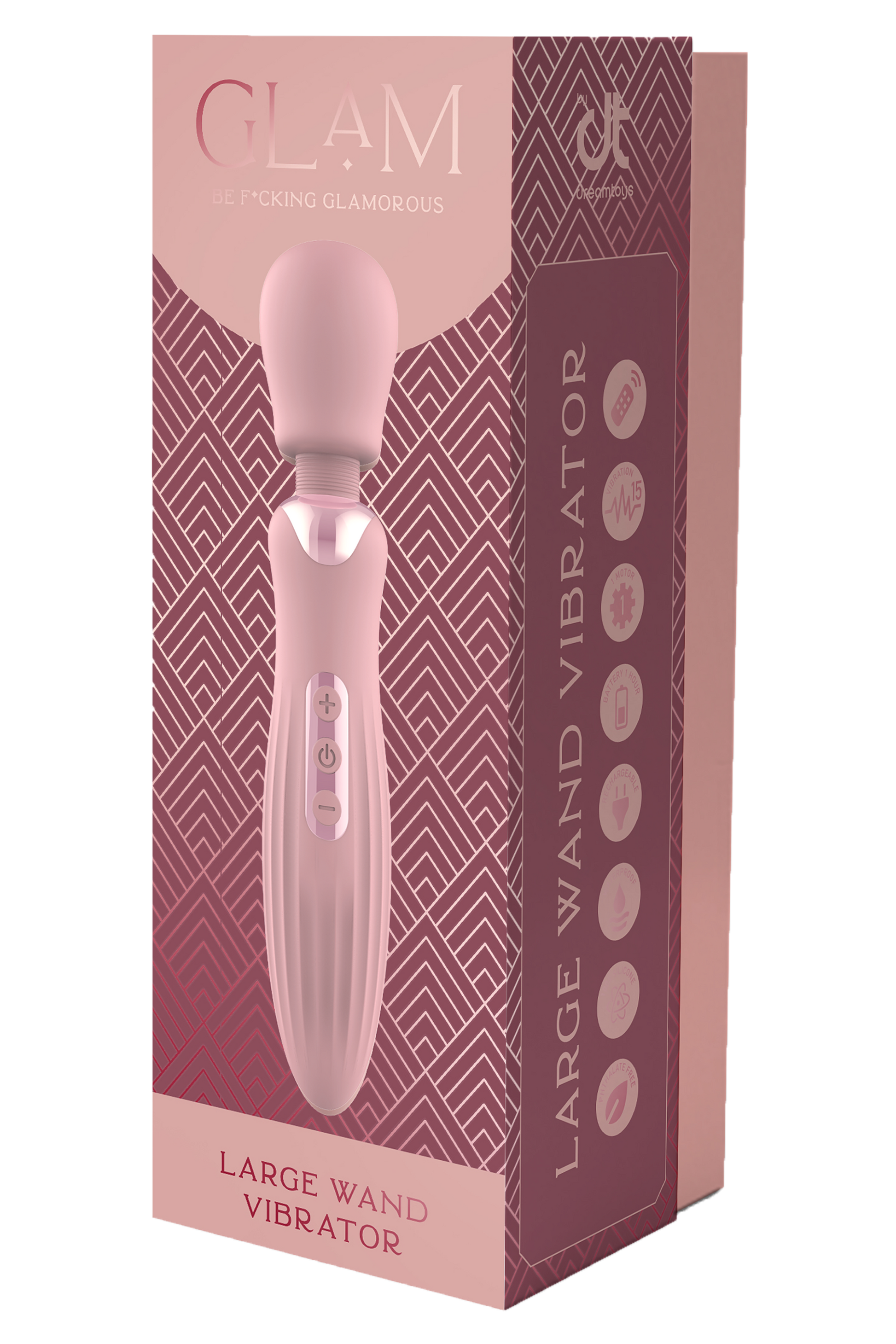 Glam Large Wand Vibrator box