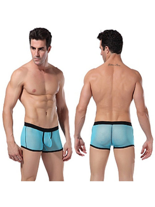 Goodfellas Blue Mesh Boxers back and front