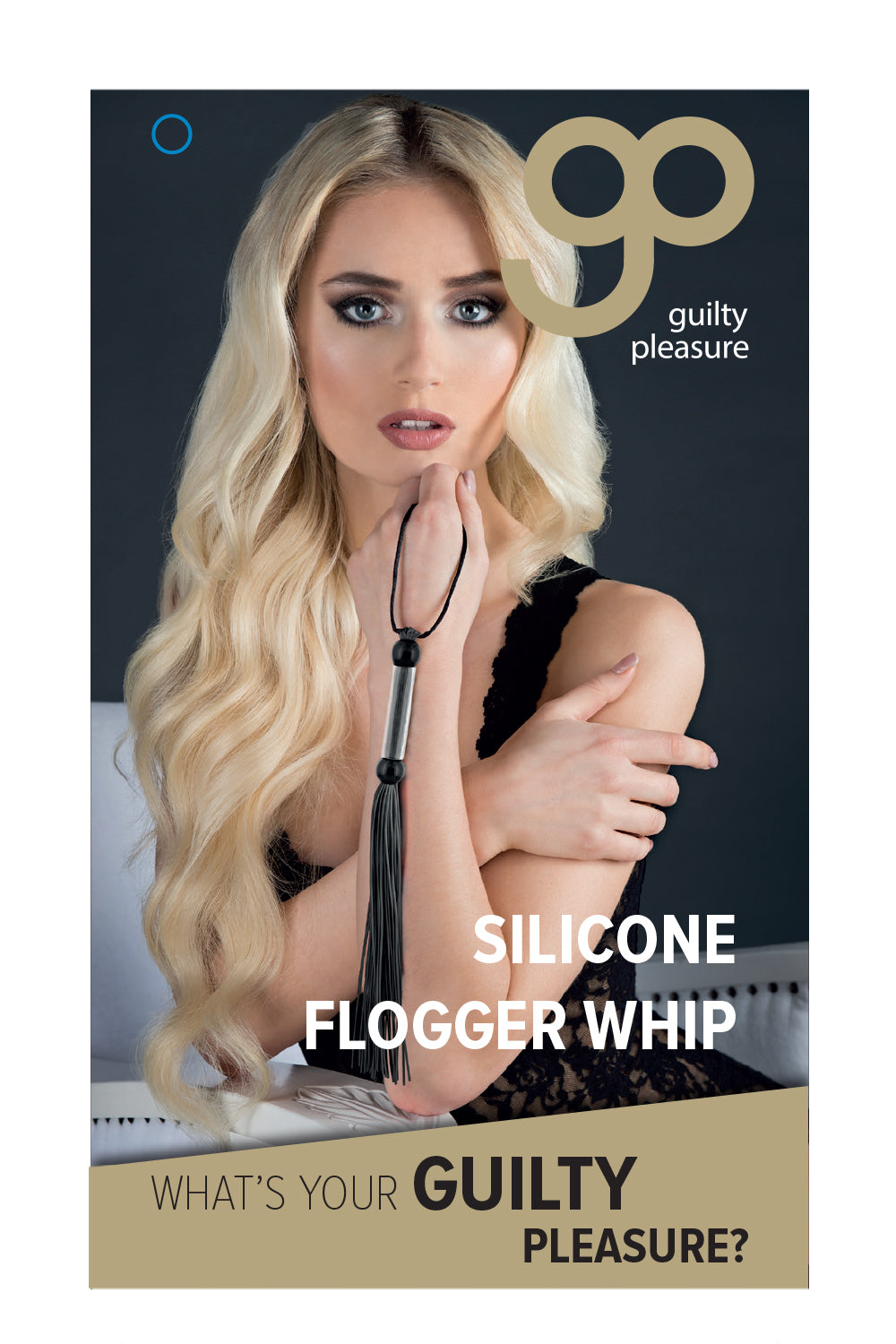 Guilty Pleasure Silicone Flogger Whip packaging