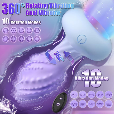 Loveangels Remote Control Rotating And Vibrating Anal Plug With Light