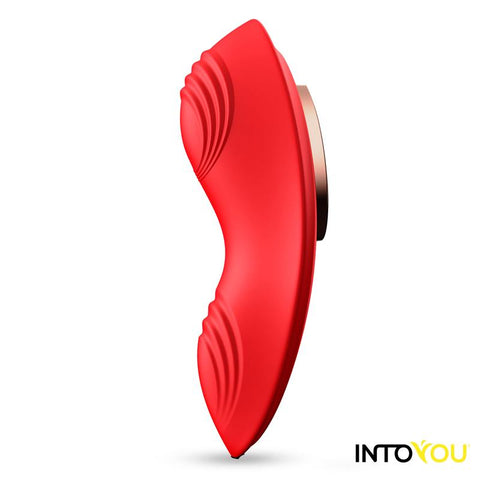 Into You App Control Silicone Panty Vibe side red