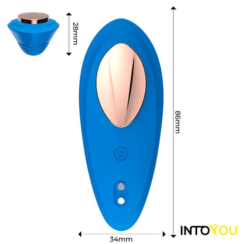 Into You App Control Silicone Panty Vibe blue size