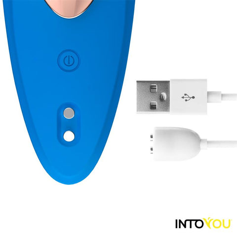 Into You App Control Silicone Panty Vibe blue charging