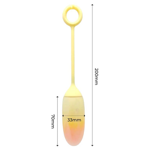 Into You App Series Vibrating Egg yellow orange size