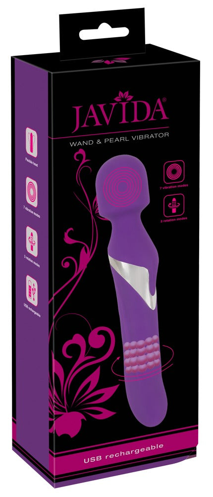 Javida Dual Ended Wand And Pearl Rotating Vibe box