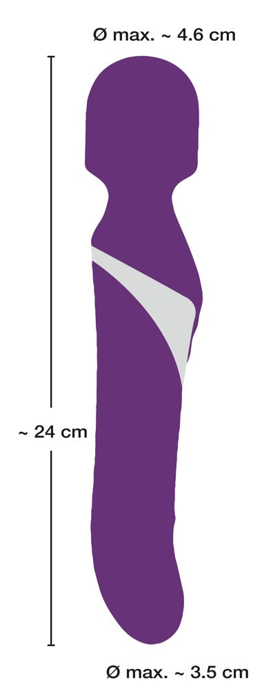 Javida Dual Ended Wand And Pearl Rotating Vibe size