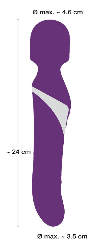 Javida Dual Ended Wand And Pearl Rotating Vibe size