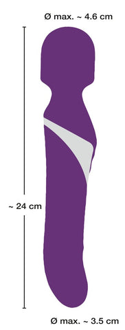 Javida Dual Ended Wand And Pearl Rotating Vibe size