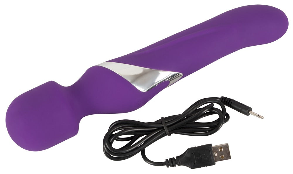Javida Dual Ended Wand And Pearl Rotating Vibe with charger