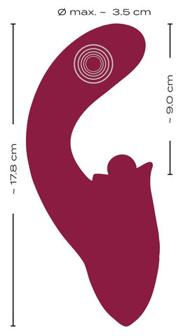 Javida Rabbit Vibrator With Thrusting And Thumping size