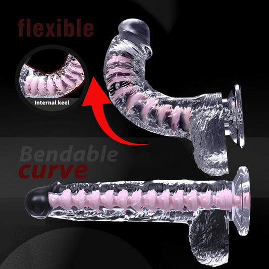Loveangels Flexible And Shapeable Clear Dildo