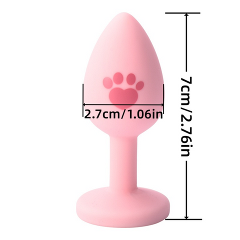 Loveangels Pink Paw Plug With Gem Base