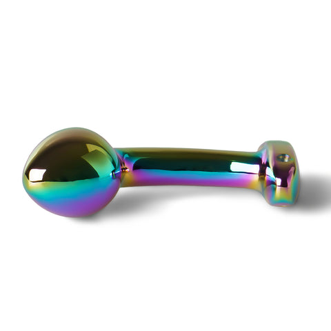 Loveangels Curved Electroplated Rainbow Butt Plug