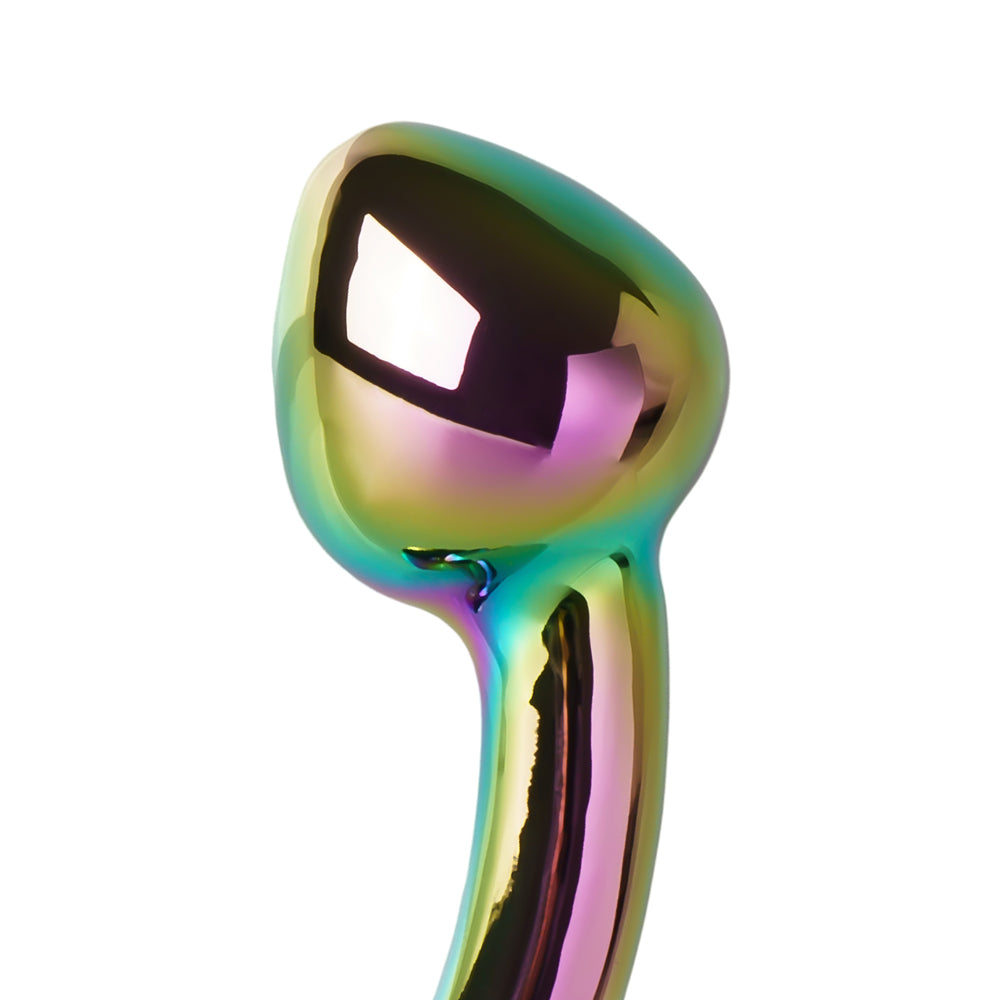 Loveangels Curved Electroplated Rainbow Butt Plug