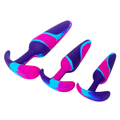 Loveangels Curved Rainbow Silicone Anal Training Set