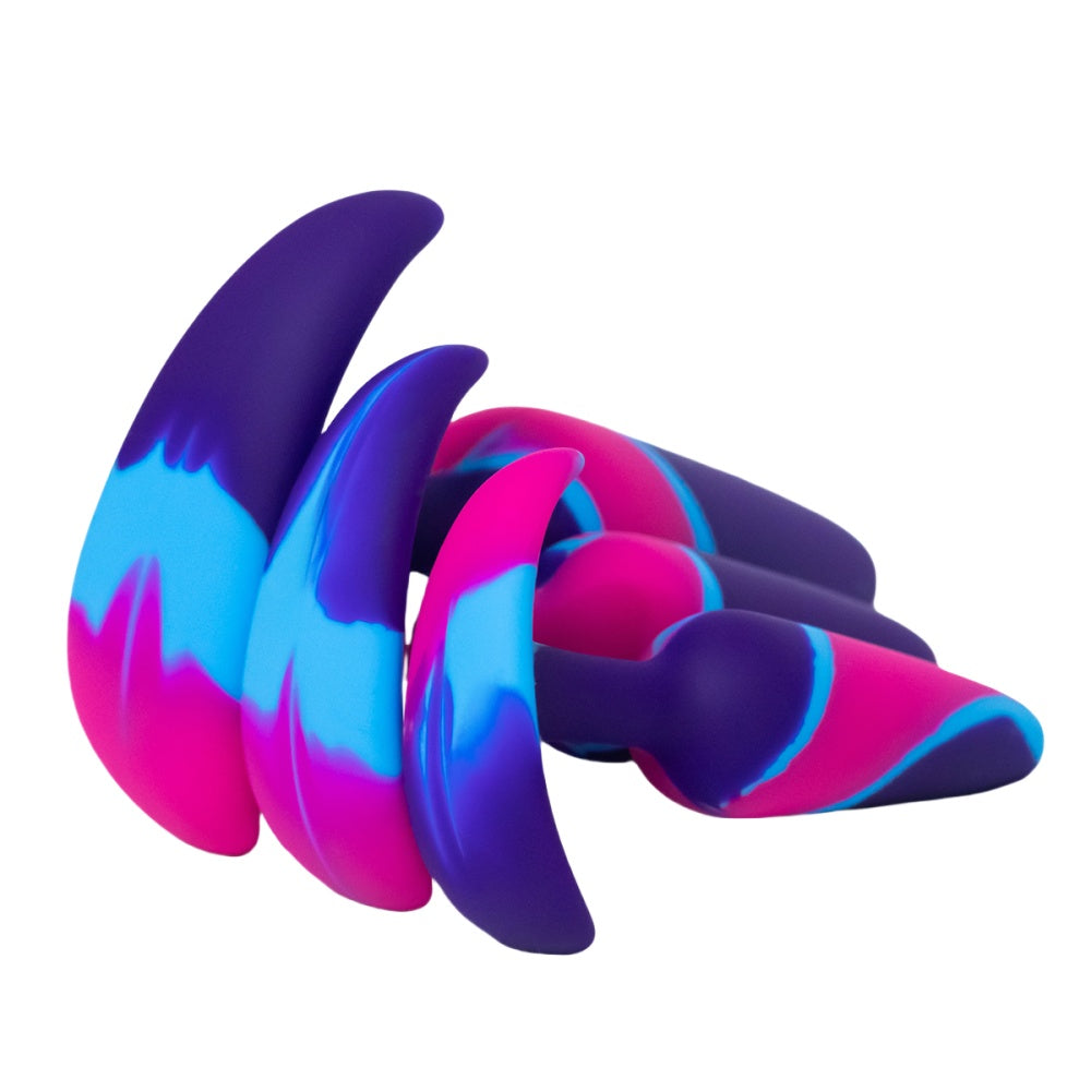 Loveangels Curved Rainbow Silicone Anal Training Set
