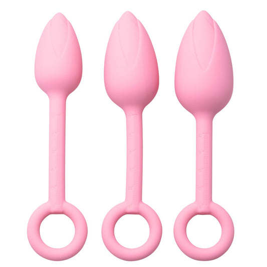 Loveangels Pink Silicone Tulip Bulb Anal Plug Set