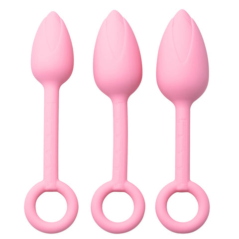 Loveangels Pink Silicone Tulip Bulb Anal Plug Set