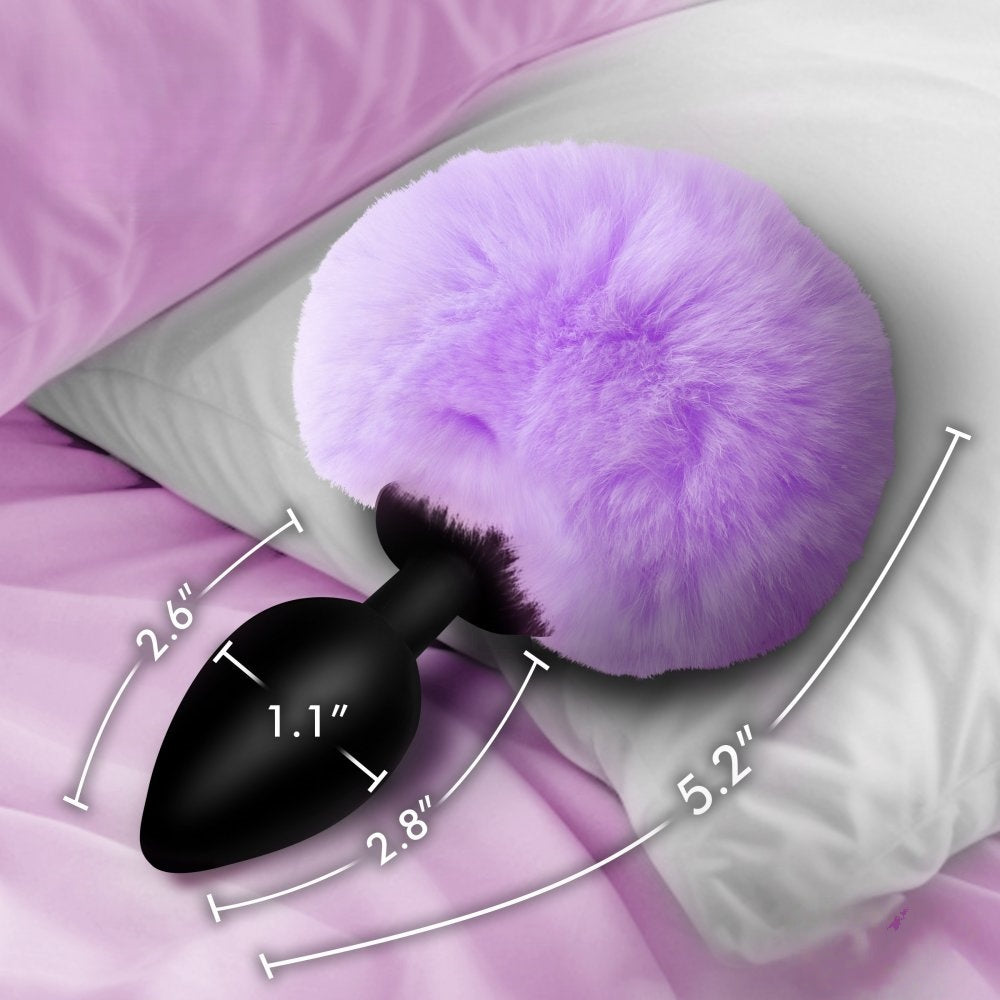 Loveangels Silicone Anal Plug With Purple Bunny Tail